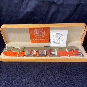 ROBERT LEE MORRIS RLM STUDIO Watch - RARE! Brand new! 925 silver & leather